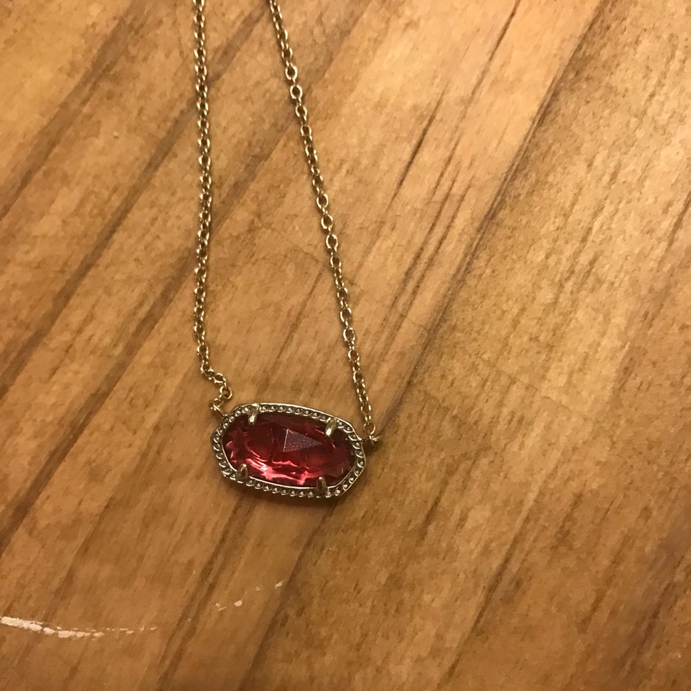 Kendra Scott pink and gold necklace